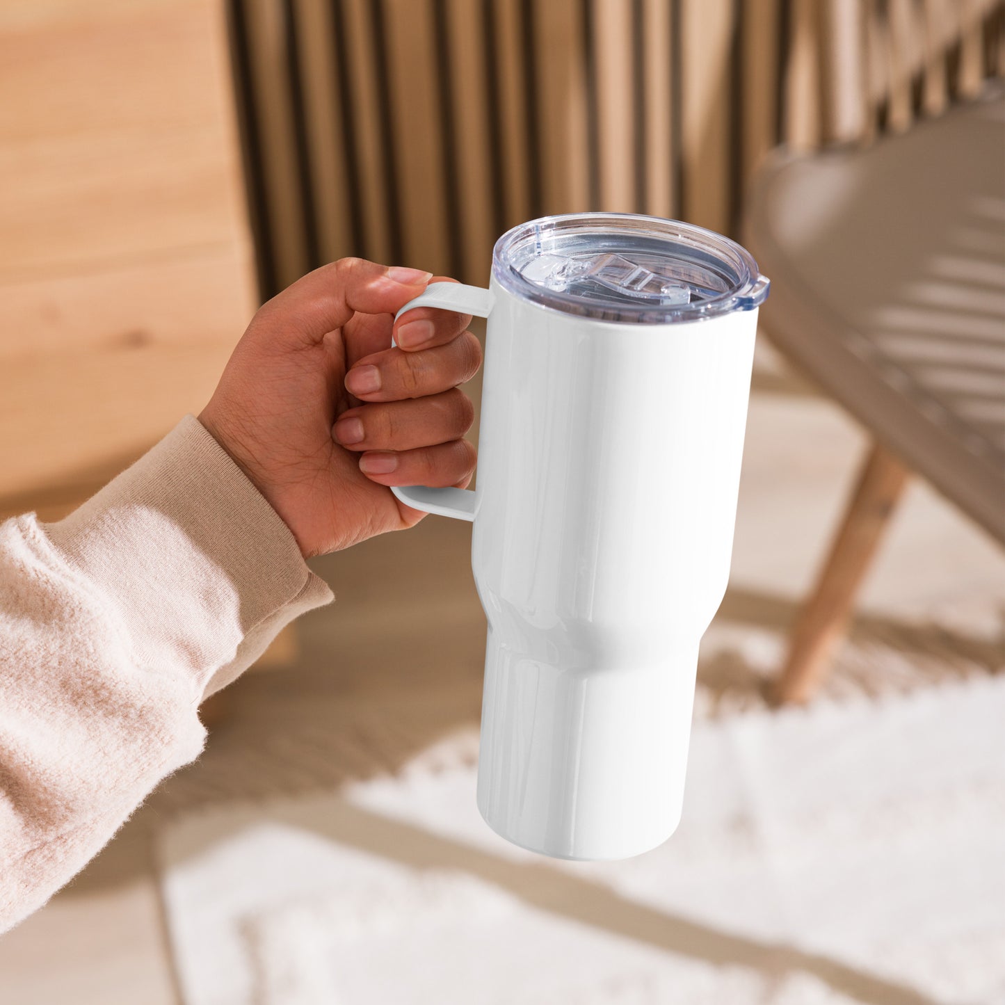 “Make Things Happen” Travel mug with handle